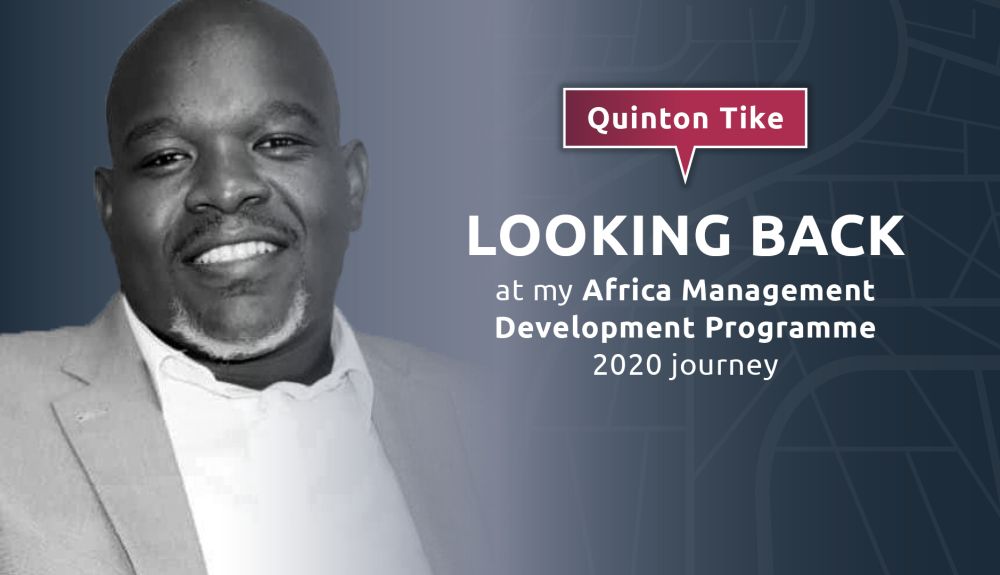 Africa Management Development Programme (MDP Africa) Feature: Quinton Tike